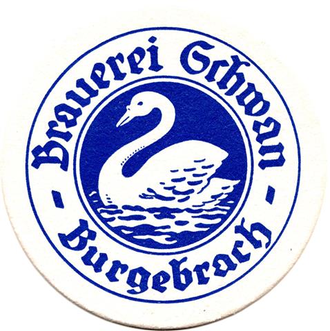 burgebrach ba-by schwan rund 1a (215-schwan-blau)